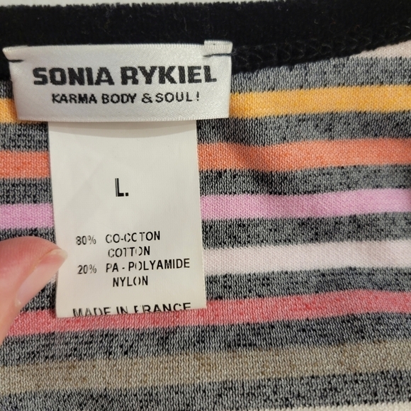 Sonia Rykiel Multicolor Striped Velour Cardigan - Picture 6 of 7